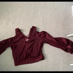 Long sleeve cut out top
